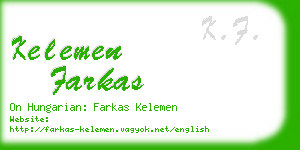 kelemen farkas business card